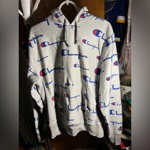 Champion Reverse Weave All Around Logo Hoodie